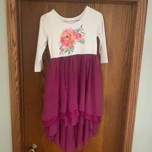 Cream and maroon 3/4 sleeves, girls size 10, Oopsie Daisy